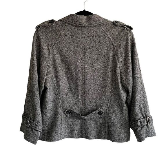 MARC AUREL Wool Blazer Jacket Black White Herringbone 38 - Picture 3 of 8